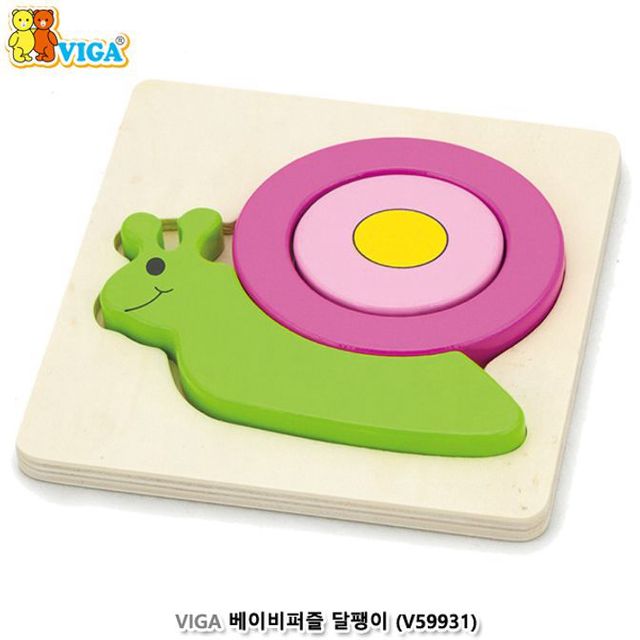 유아퍼즐 VIGA 원목 달팽이 베이비 퍼즐