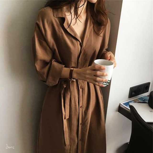 베이직 로브 롱셔츠 데일리 여성 자켓 모던