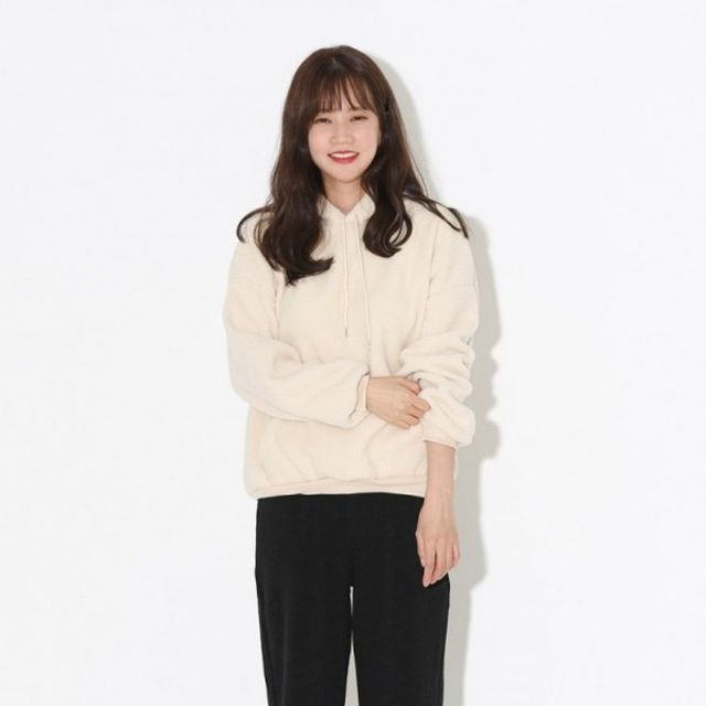 여성 양털 후드티, 무지 기모 후드 티셔츠 겨울