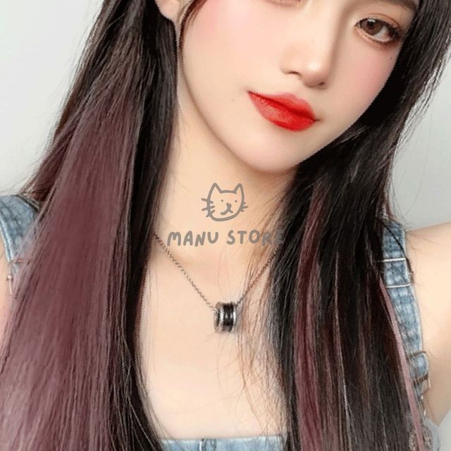 붙임머리똑딱이 풍성한머리 브릿지 헤어피스 5p세트 애쉬로즈