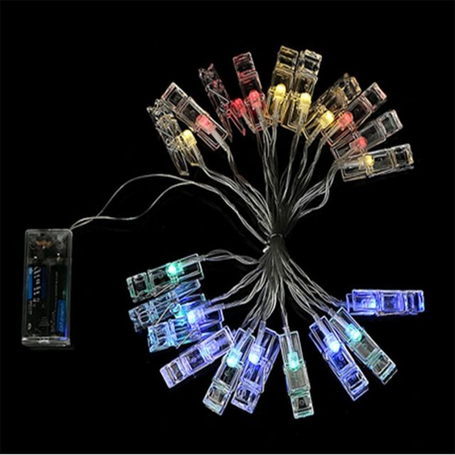 20구 LED 클립 집게 전구 3m 컬러 램프용품 집게스탠드조명 장식조명