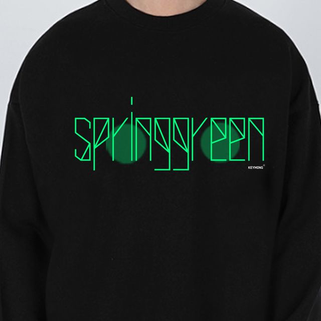 키밍 springgreen 기본 긴팔 맨투맨 라운드 데일리