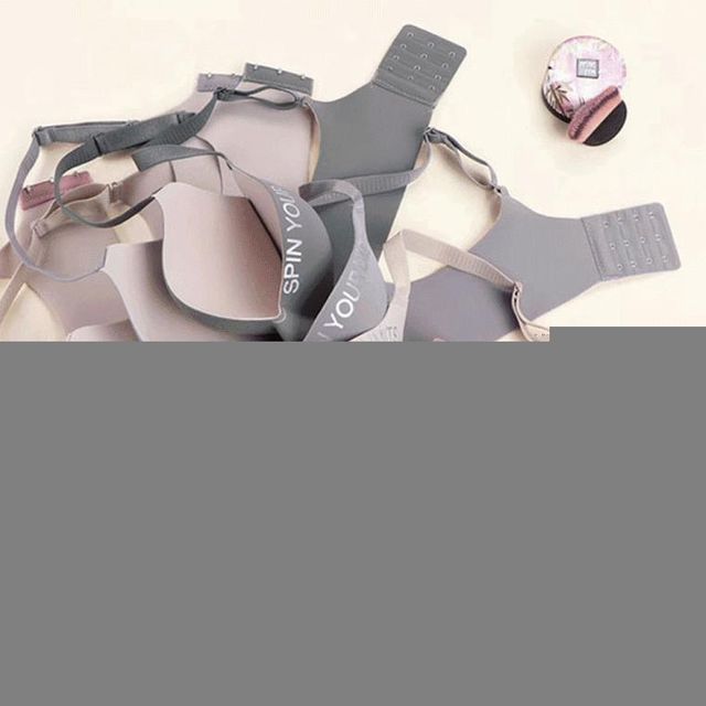 세트 라운드 래터링 브래지어+ 팬티 심리스 노와이어
