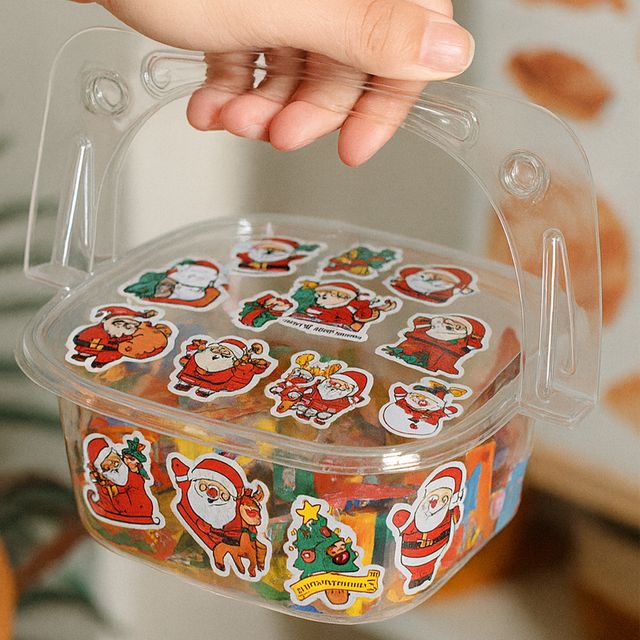 사탕 젤리 간식선물용 크리스마스 바구니포장세트