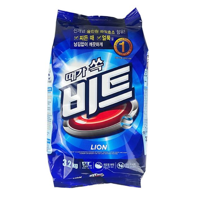 샤인빈 때쏙 3.2kg 가루세재 강력 세탁세제 빨래 때 제거