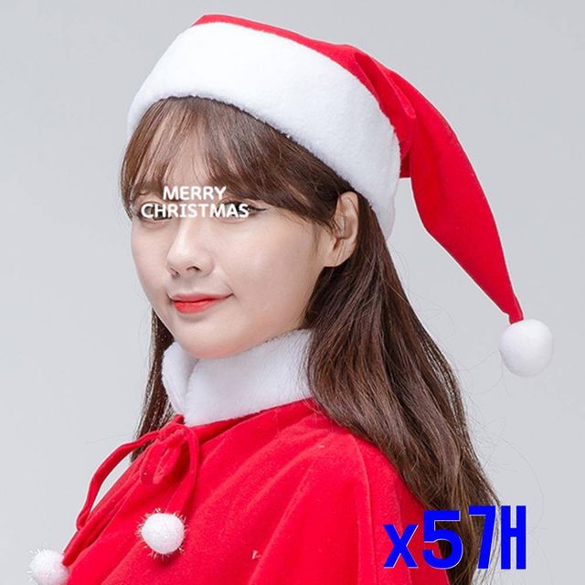 TBZ 크리스마스 고급형 국산 산타모자(중) x5개 파티용품