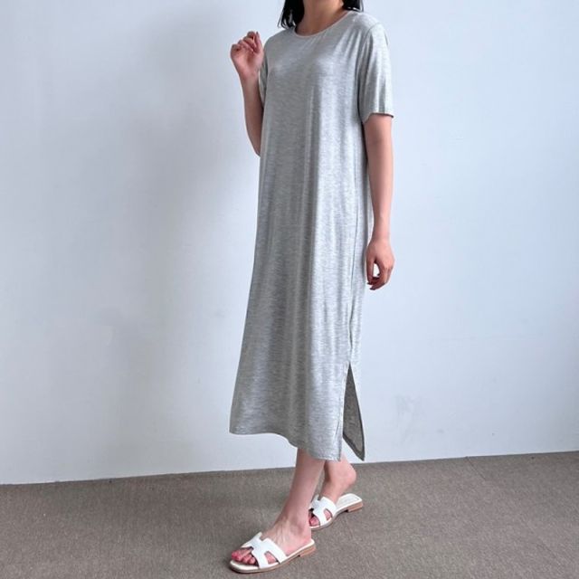 여름 데일리 롱원피스 여성 심플 원피스 드레스