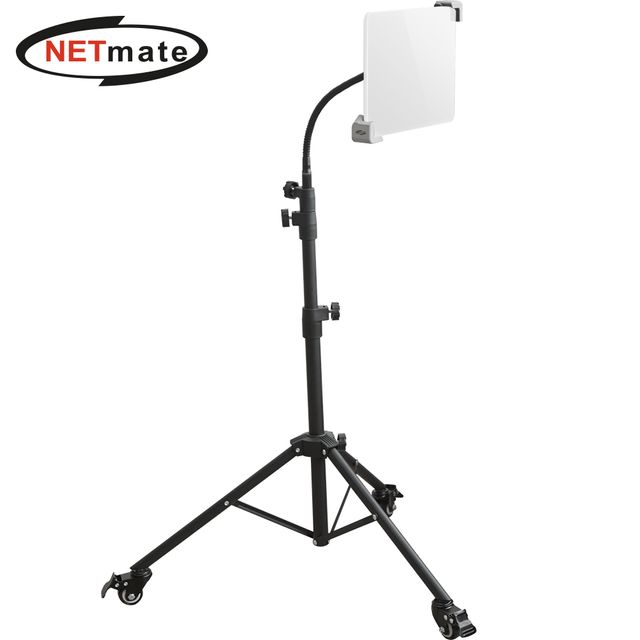 (Netmate) 높이조절 이동식 태블릿PC 거치대 플로어 스탠드