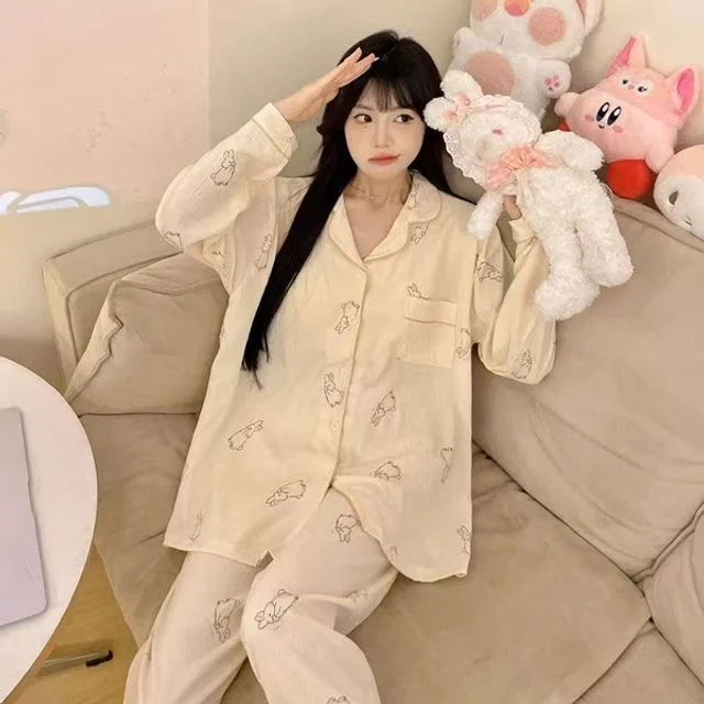캐릭터 긴팔 파자마 홈웨어 세트 DS-5146