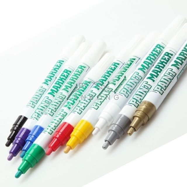 컬러페인트마카펜 유성페인트펜 페인트마카 녹색 자일렌프리 4.5mm/둥근닙 12EA