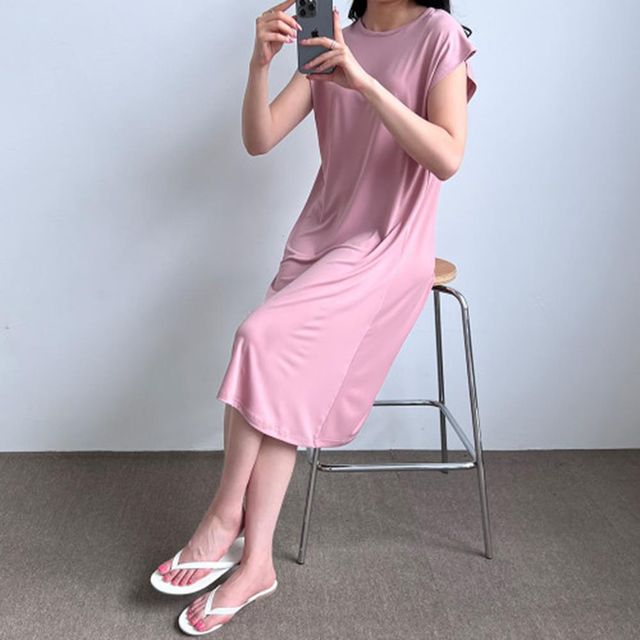 빅사이즈여성 직장인 면 여름 여름원피스 원피스 봄