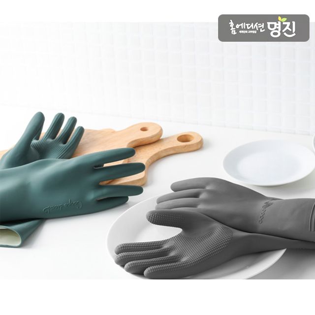 혜명몰 오버핏 고무장갑 M 주방장갑 라텍스장갑 설거지장갑 청소장갑 세차장갑