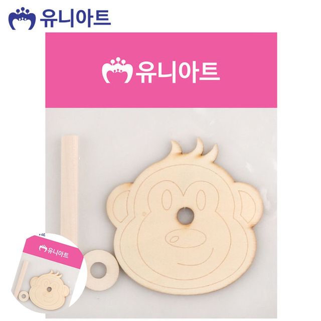 나무공예 공예품만들기 나무 팽이 원숭이