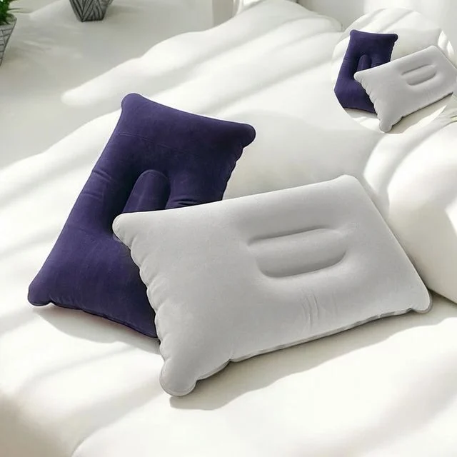 캠핑 에어베개 쿠션, 휴대용 야외 목베개 경량