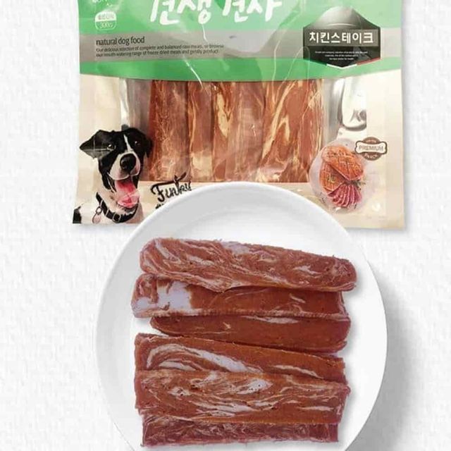 스테이크 치킨 300g 강아지고급간식 애견육포 반려동물간식 강아지치석제거간식