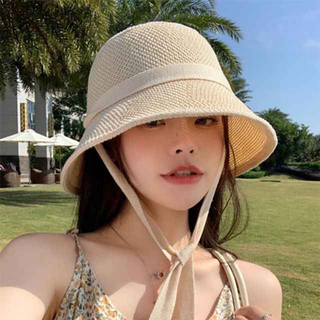 은창 스트링 미들 라운드 선캡 자외선 차단 벙거지