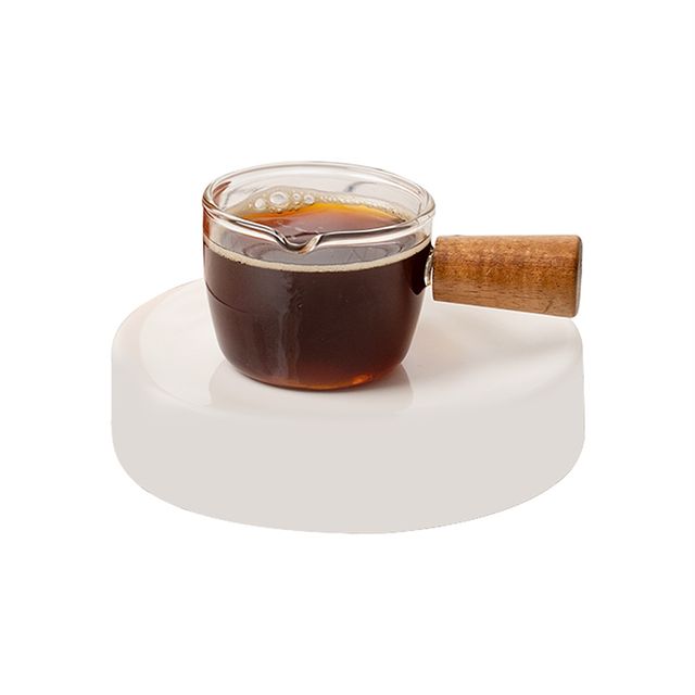 혜명몰 우드 핸들 커피 에스프레소 샷잔 50ml 시럽잔 에스프레소유리잔 커피샷잔 유리샷잔 에스프레소샷글