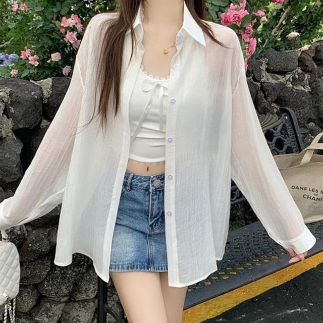 여자셔츠 셔츠블라우스 여자블라우스 봄 오버핏 겨울