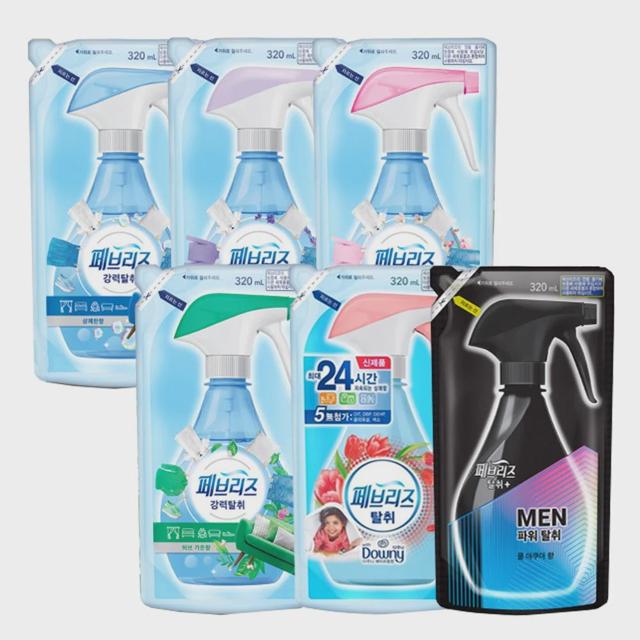 페브리즈 섬유탈취제 320ml 리필 6종택1 패브리즈
