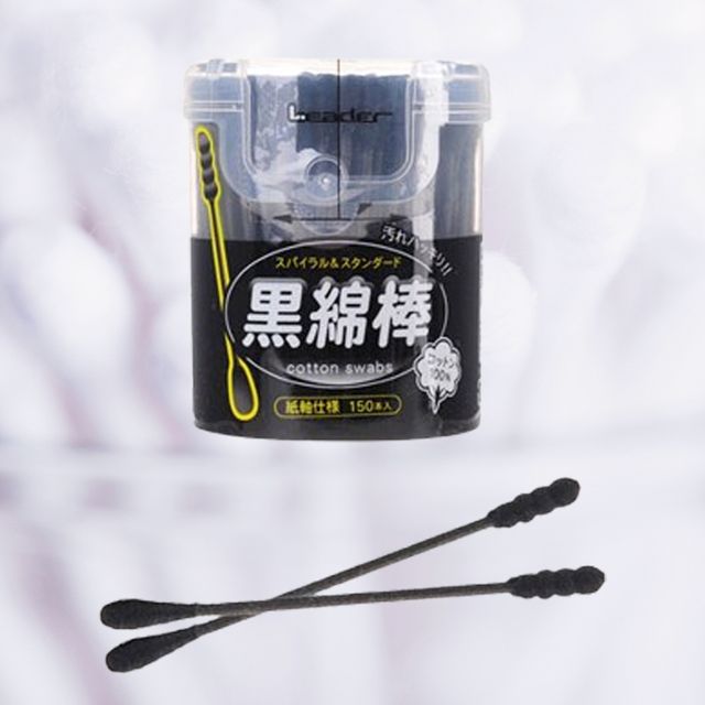 리더 흑면봉 150입 x 12개 일본면봉 검은명봉