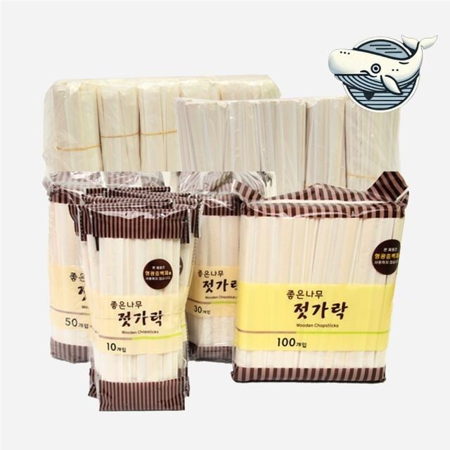 업소용 나무젓가락 일회용 비닐포장 젓가락