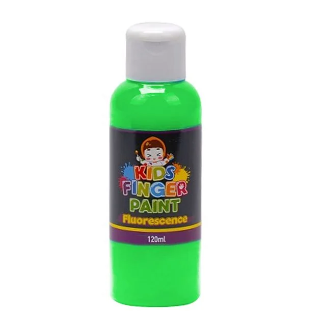 형광초록 핑거페인트 미술놀이 형광색 120ml 낱색