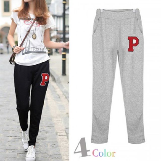 P패치 트레이닝 팬츠 캐주얼 데일리 패션 의류