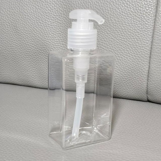사각 투명 펌핑 로션 150ml 소분 공병 통 샴푸 용기 수영장 여행용