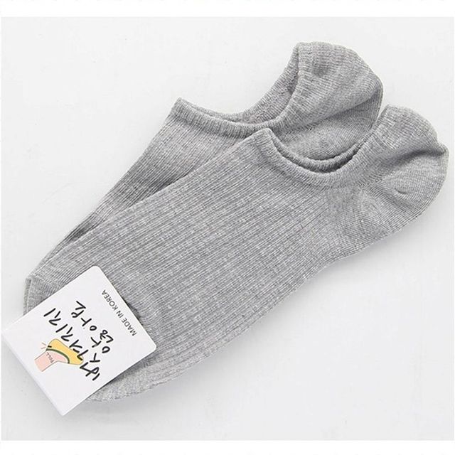 여자 향기 덧신 기본 골지 데일리 삭스 회색