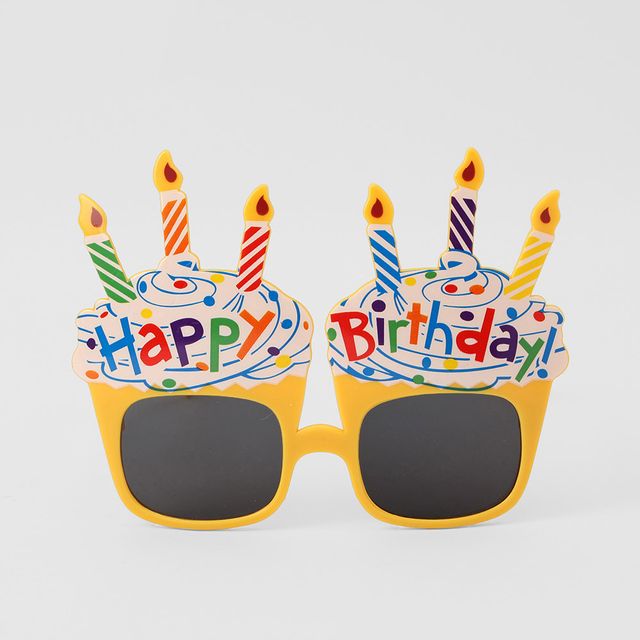 생일 파티안경 이벤트소품 케이크안경 옐로우 이벤트