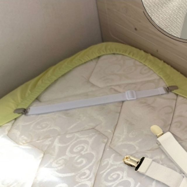 시트집게클립 일자형 침대시트 고정밴드 4P