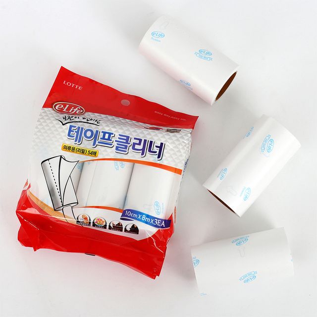 테이프클리너 리필 3개 용 54매 청소 롤클리너 롤러 돌돌이 먼지제거기