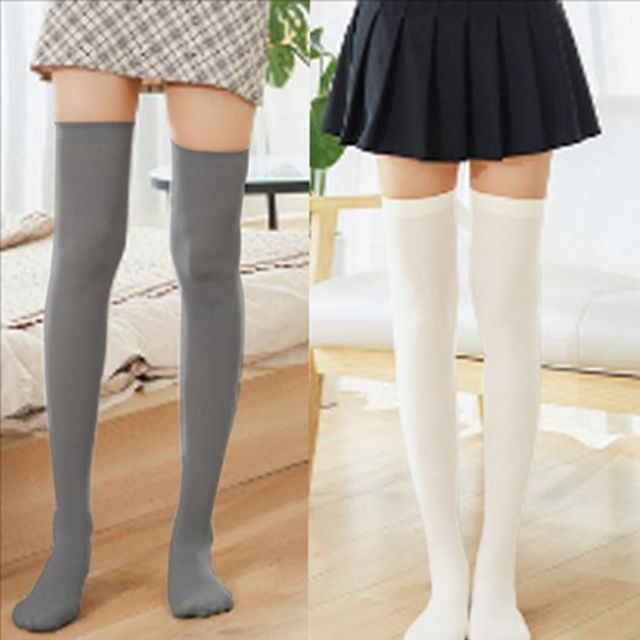 폴리에스터 여성 오버 니삭스 데일리 여성 니삭스 무릎 스타킹 하이