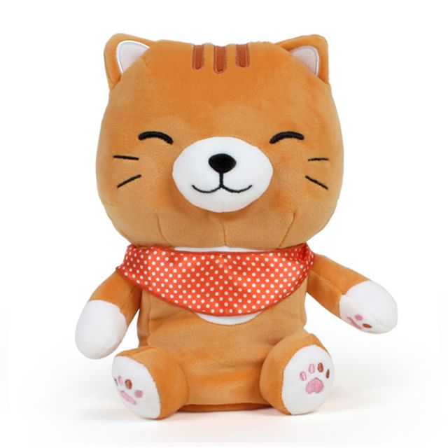 고양이 우드커버 오렌지 골프커버용 그립커버