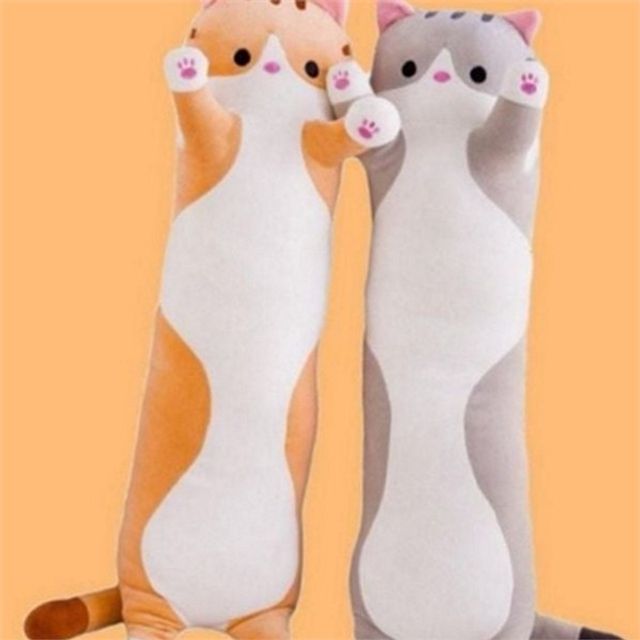 고양이 바디 필로우 바디 필로우 안고자는 부드러운 푹신한 인형 숙면 귀여운 모찌 아동 봉제 수면 대형