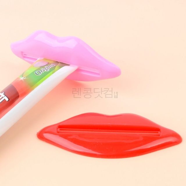 입술디자인만능짜개 튜브용기짜개 1P 입술모양 치약짜개