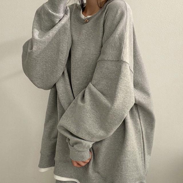 가을 루즈핏 레이어드 패션 긴팔 데일리 여자 티셔츠