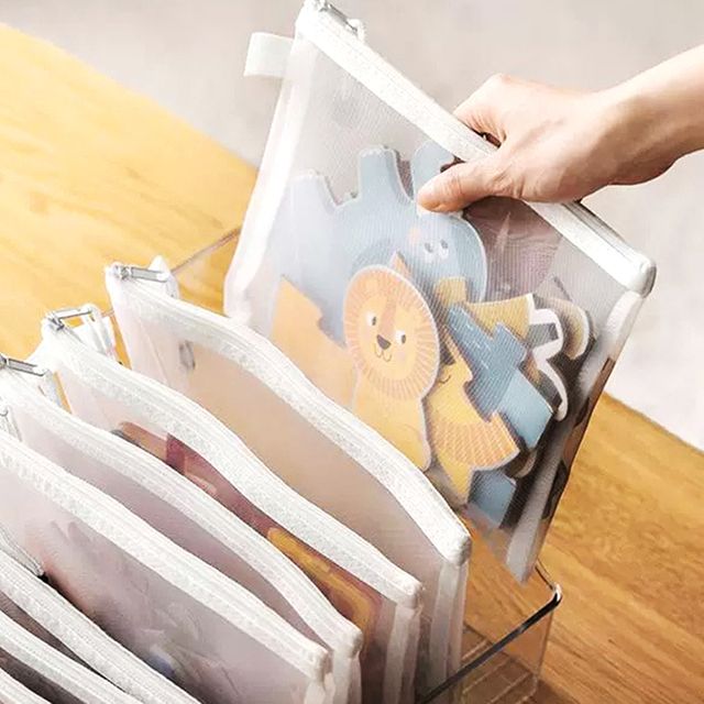 망사 파우치 1P A5사이즈 투명 소품정리가방 대형