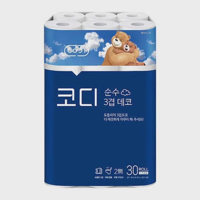 코디 순수 3겹 데코(30롤)