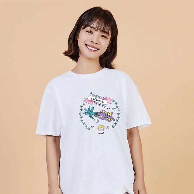 키밍 맨투맨 후드티 오징어 반팔면티 귀여운캐릭터티
