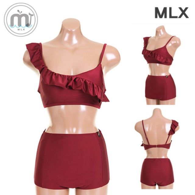 (MLX) 여자 비치웨어 프릴사선 비키니 수영복-DM_299
