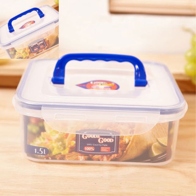 밀폐 정사각 손잡이 1.5L 밀폐용기 고추장용기 김장통 장아찌통