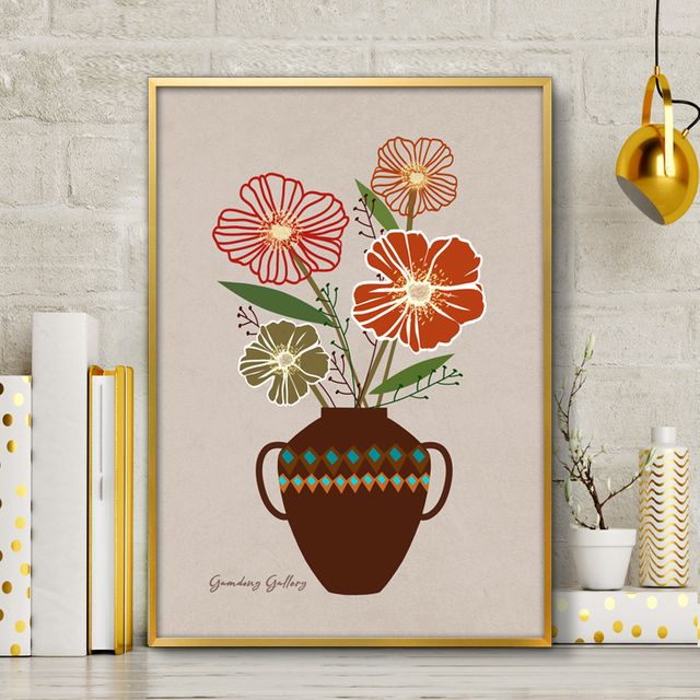 북유럽 꽃그림 액자 A3 VASE10