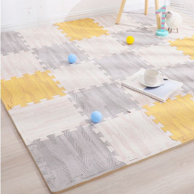 우드 퍼즐 조립 매트 층간소음 방지 30x30cm 16개