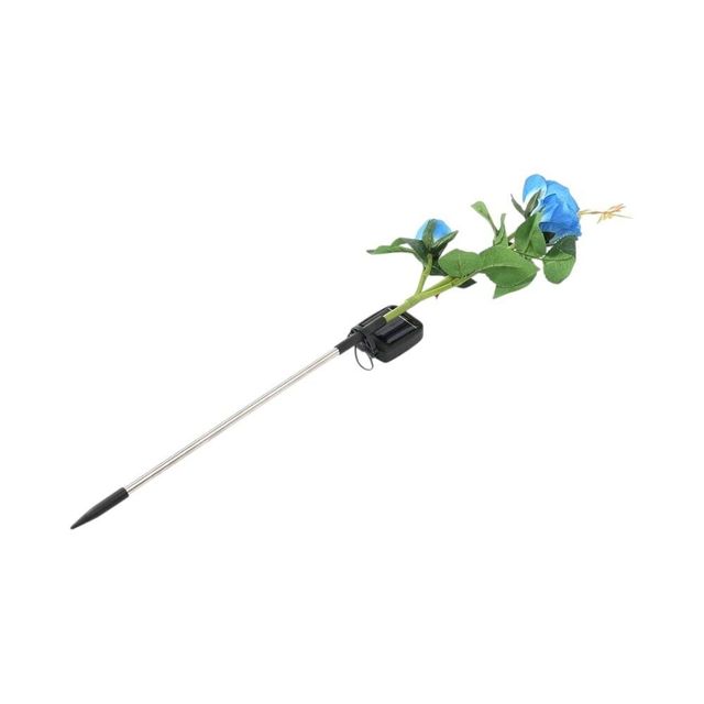 장미 LED 태양광 꽃정원등 (블루)