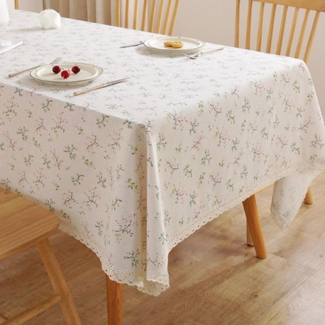 유어무드 140x220cm 꽃가지 식탁커버 식탁보 사각 테