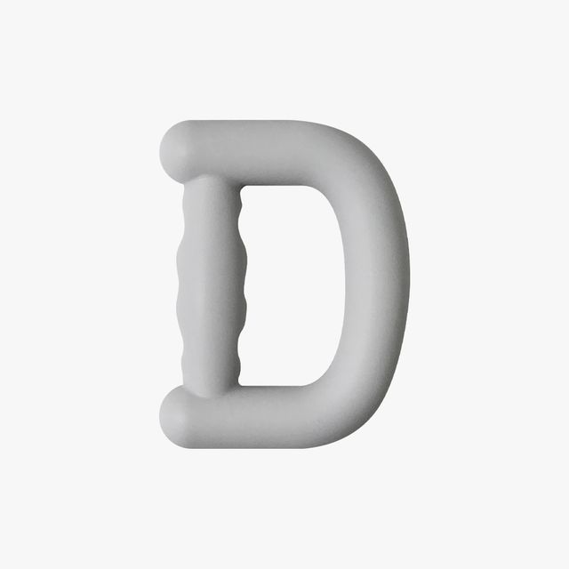 D 그립 실리콘 악력기 연회색 무소음악력기 손운동기