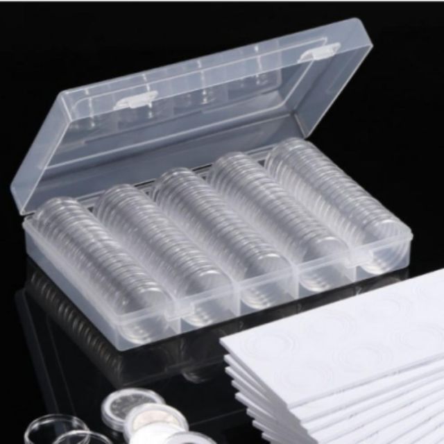 동전보관함 100pcs 동전 코인 엔화 수집 보관 케이스 수집함