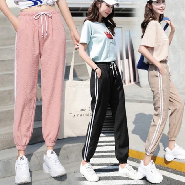 밴딩 롤링 밴딩바지 두줄 트레이닝바지 옆 팬츠 조거