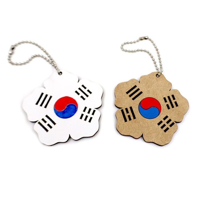 키링 만들기 세트 5인용 태극기 디자인 DIY 어린이 체험 학습용